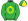 Green Yellow Stylised Logo Quartered Cap