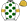 White Dark Green Spots Gold Armband & Gold Cap