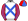White Royal Blue Crossed Sashes Red & Royal Blue Striped Sleeves & Quartered Cap