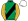 Emerald Green Black Sash Gold Sleeves White Cap