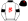 White Red Rose Black Collar & Armbands Red Spot Cap