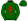 Dark Green Coral Red Cross Of Lorraine