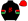 Black Red Rose Green Leaf & Stem Red & Green Armbands Red Cap
