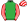 Green Red & White Striped Sleeves & Cap