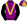 Purple Gold V & Band Black Sleeves Purple & Gold Quartered Cap