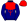 Navy Blue Red Vee Yoke Trident & Cap