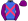 Royal Blue Pink Crossed Sashes Purple Sleeves & Cap