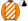 Orange White & Black Diagonal Stripes Quartered Cap