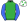 Green Royal Blue Sleeves White Cap Green Spots