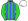 Lime Green Royal Blue Stripes White Cap