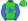 Lime Green Royal Blue Star & Sleeves