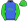Royal Blue Lime Green Crocodile Sleeves & Cap