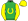 Green Yellow Horseshoe Sleeves & Cap