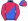 Royal Blue Cerise Diagonal Halves & Sleeves Quartered Cap