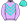 Mauve Turquoise Three Vees & Cap