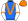 Blue Orange V White Sleeves With Orange Chevron & Cap