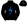 Black Blue Lightning Bolt Black Cap With Blue Lightning Bolt