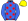 Royal Blue Red Stars Yellow Cap