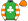 Green White Shamrock Orange & White Hooped Sleeves Orange Cap