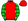 Red Dark Green Sleeves Lime Green Diamonds