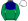 Emerald Green Navy Yoke White Cap