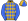 Gold Royal Blue Diamonds & Sleeves Quartered Cap