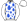 White Royal Blue Raindrops & Pom Pom