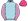Light Blue Pink Striped Sleeves Pink Cap