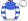 White Royal Blue Yoke Hooped Sleeves