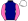 Navy Blue Hot Pink Sleeves White Cap