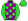 Purple Lime Green Spots Sleeves & Cap