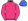 Pink & Royal Blue Halves Royal Blue Cap Pink Pom Pom