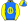 Blue Yellow Horseshoe & Anchor Collar & Sleeves Blue Stars Quartered Cap Yellow Pom Pom