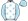White Light Blue Stars Sleeves & Cap
