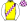 Yellow Purple & White Checked Sash White Sleeves White & Purple Checked Cap