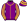 Purple Yellow Seams Striped Sleeves Hooped Cap