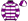Purple White Hoops Black Seams Purple & White Quartered Cap