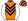 Orange Three Black Vees White Sleeves Orange Cap With Black Stripes