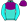Turquoise Purple Yoke Turquoise Sleeves Aqua Stripes Purple Cap