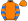 Orange Royal Blue Hooped Sleeves & Cap Royal Blue Pom Pom