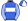 Royal Blue White Band Striped Sleeves Quartered Cap