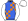 Royal Blue Orange Checked Quarters White Sleeves & Cap