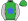 Green Royal Blue Horseshoe & Star Silver Sleeves