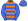 Orange Royal Blue Hoops Sleeves & Cap With Pom Pom