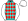 Turquoise Red Checked Diamonds White Sleeves & Cap