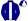 Dark Blue White Stripe Quartered Cap