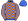 Royal Blue Orange Checks Striped Sleeves