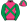 Pink Emerald Green Crossed Sashes Sleeves Crossed Cap