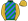 Emerald Green Royal Blue Diagonal Stripes Gold Sleeves & Cap
