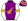 Purple Gold Fern Leaf White Sleeves Gold Armbands Purple & Gold Hooped Cap